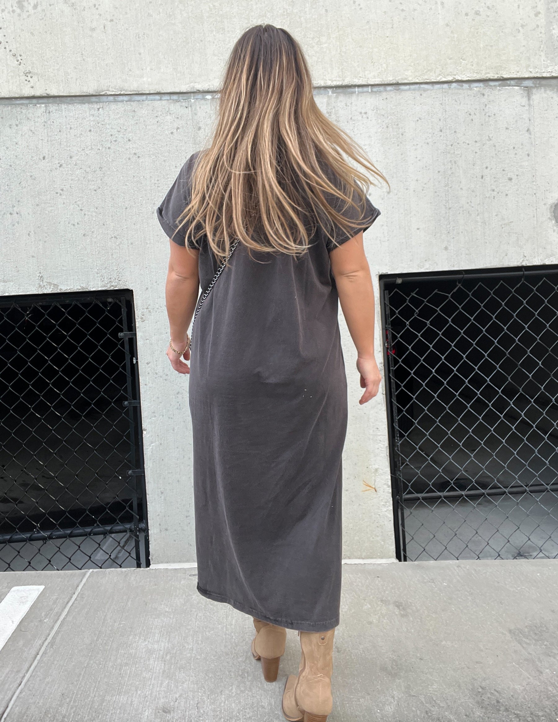 Midi Dress with Bird Print