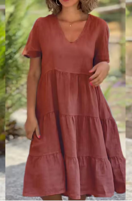 SOFIA | Light Summer Dress with Flowing Fit and Elegant Casual Style