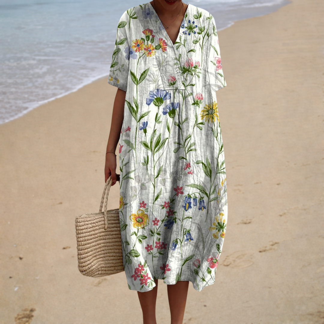 Delphine | Long Floral Dress