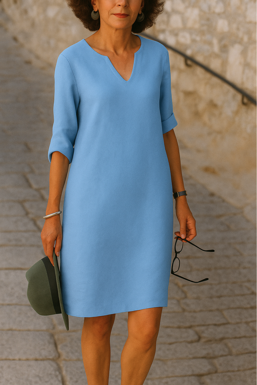 OLIVIE - ELEGANT LINEN DRESS