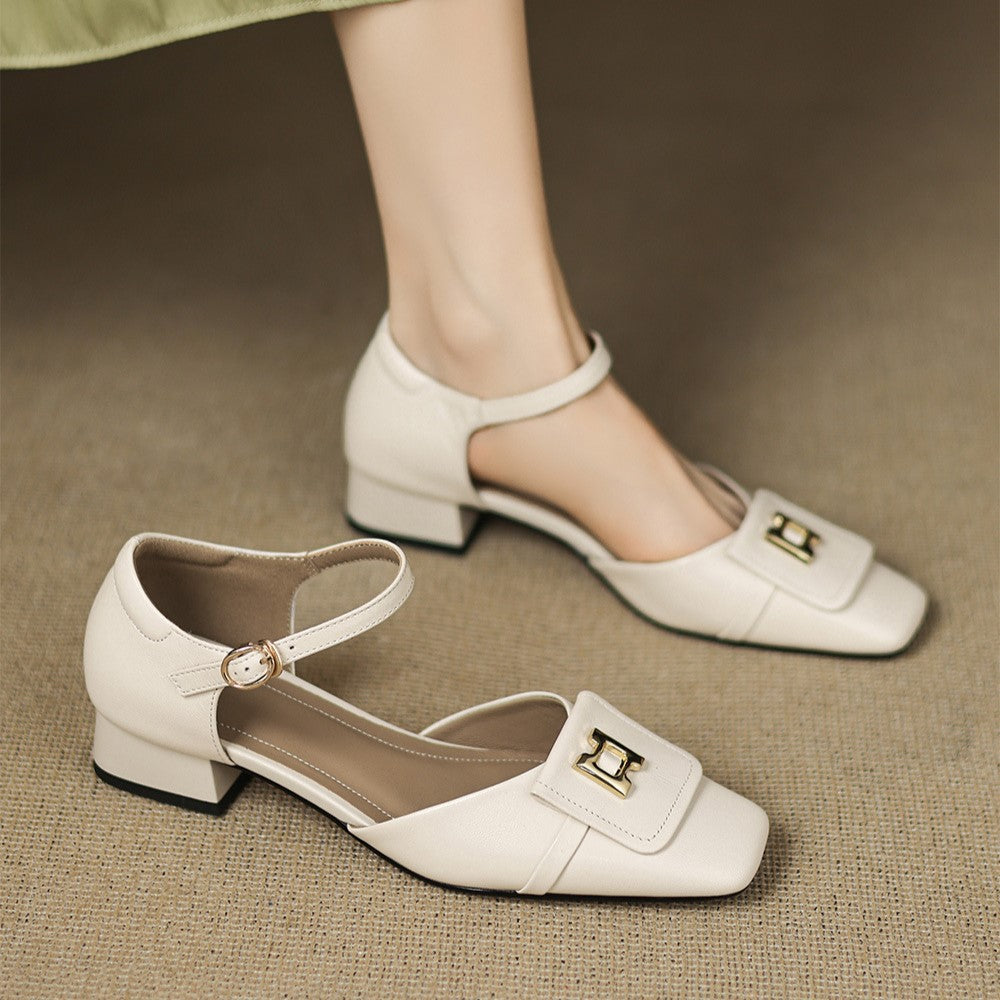 Elvane Leather Mary-Janes