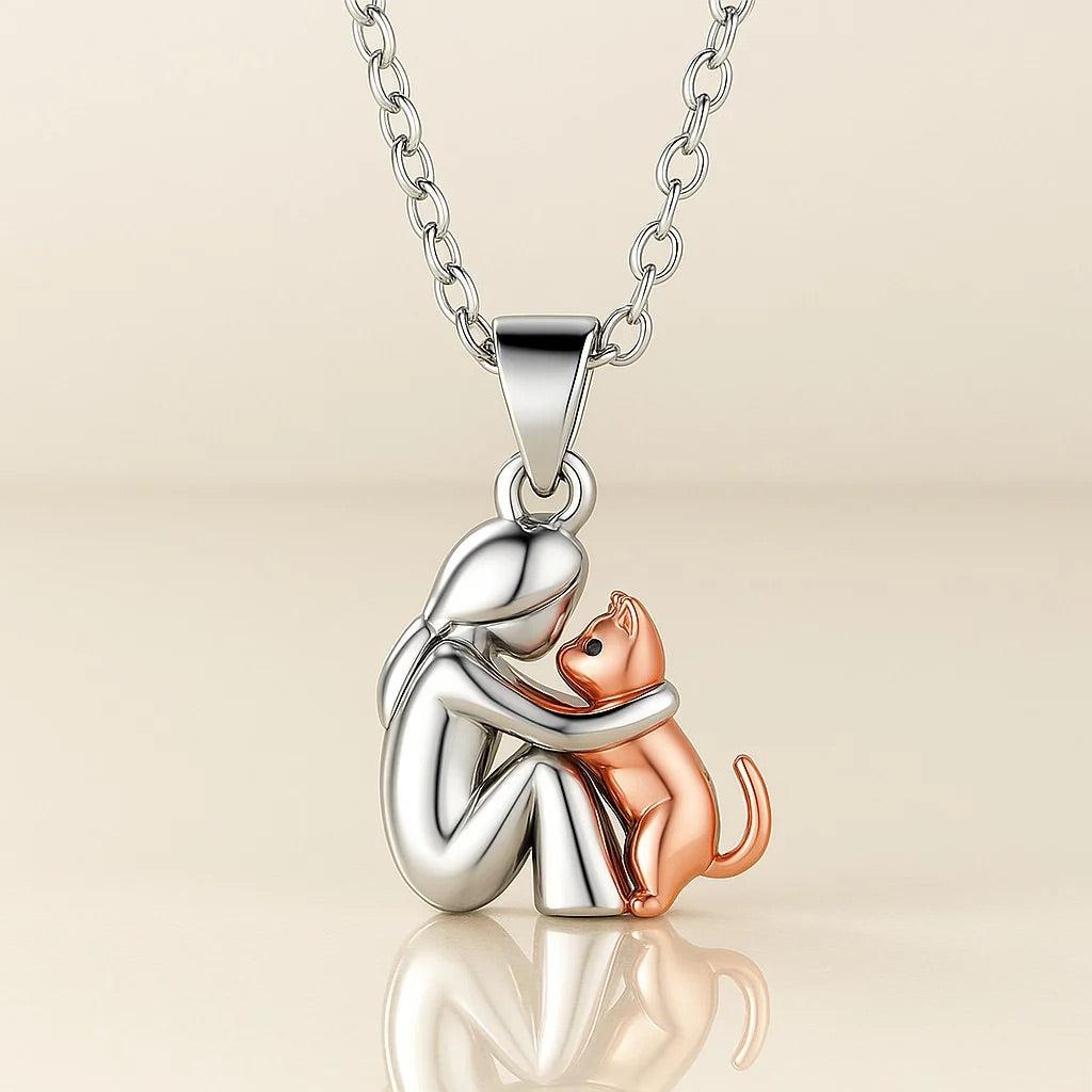 LadiVania™ | Hanger with Cat in Gold or Rose Color – Loving Connection in a Timeless Jewelry Piece