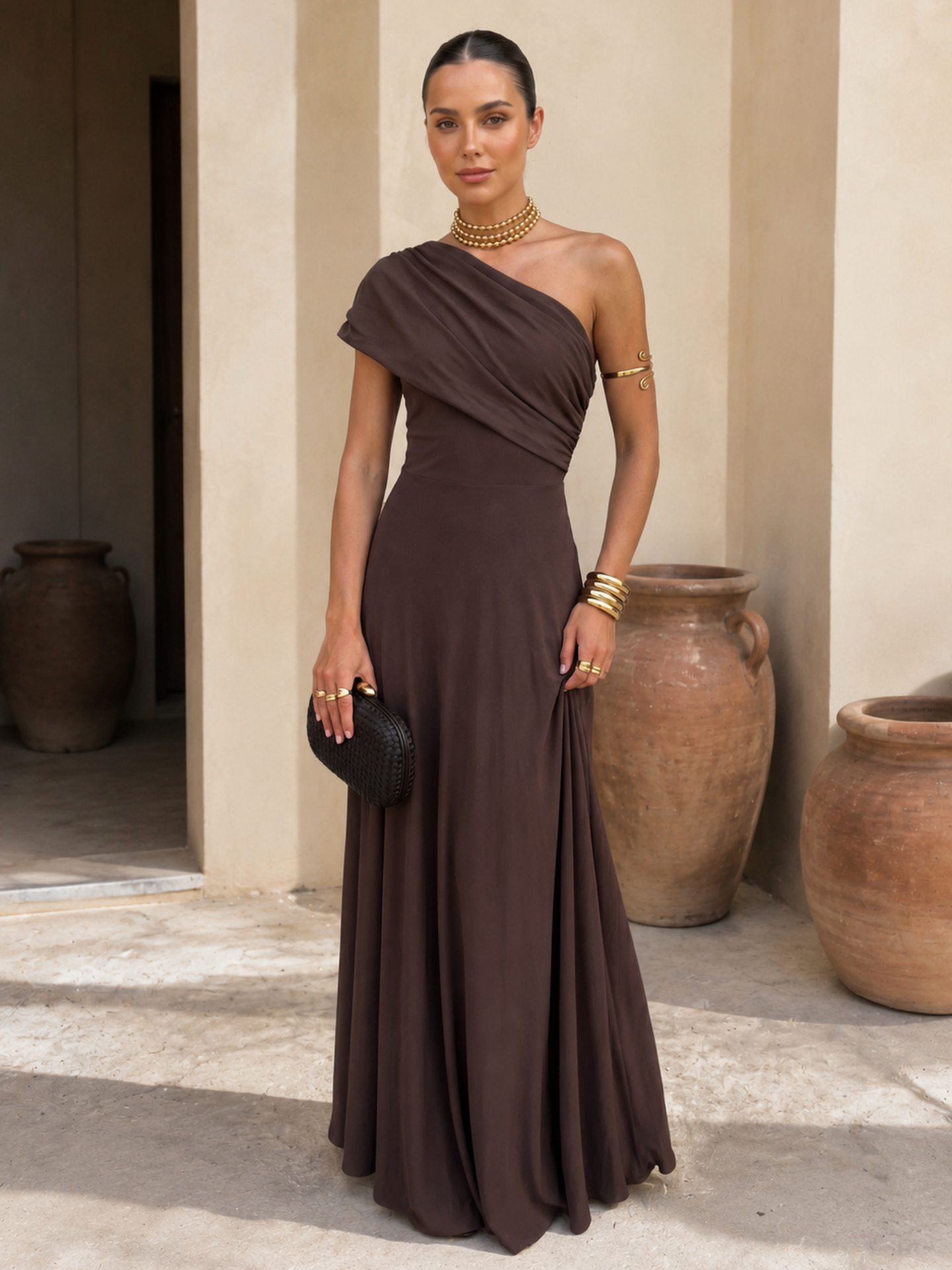 Toledo Dress in Brown