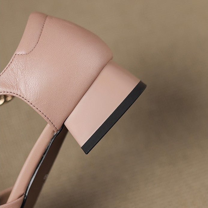 Elvane Leather Mary-Janes
