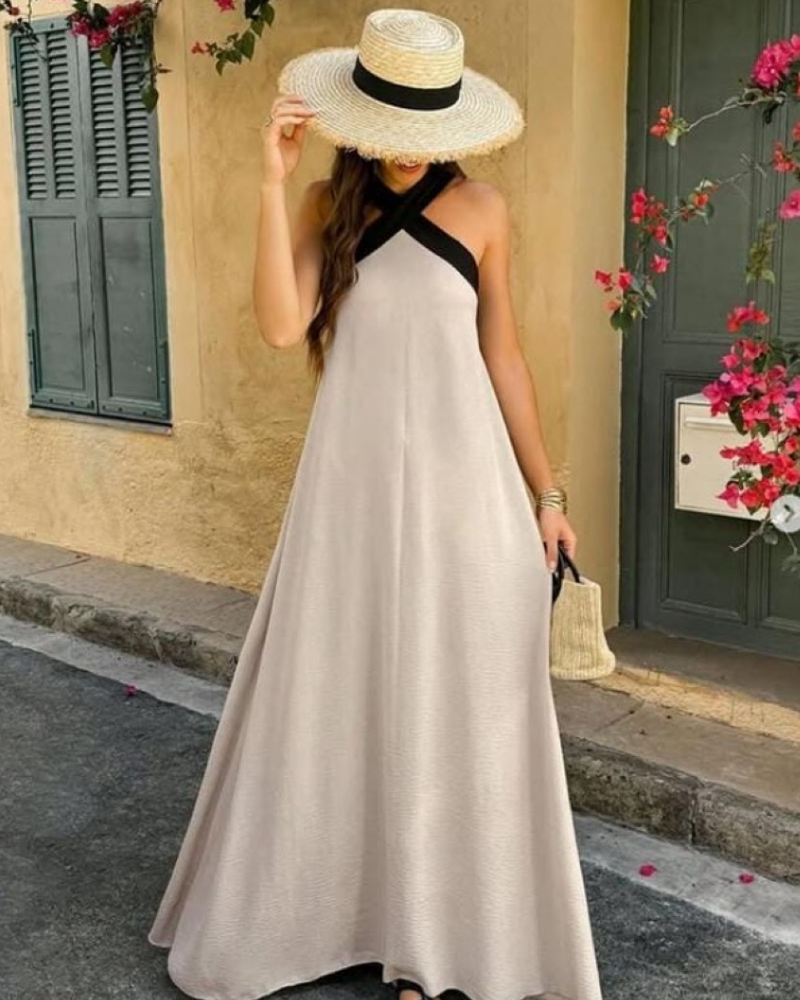 SIENNA | Elegant Dress with Exposed Back and Fashionable Collar