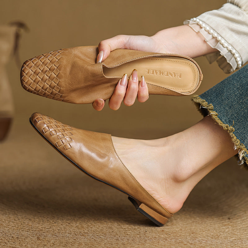 Genuine Leather Mules Viola