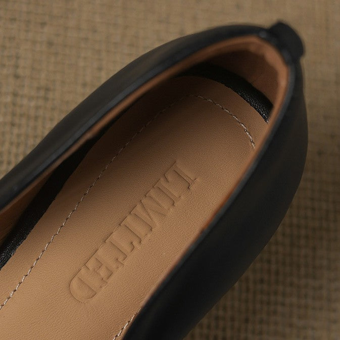 Calenne Leather Cat Heels