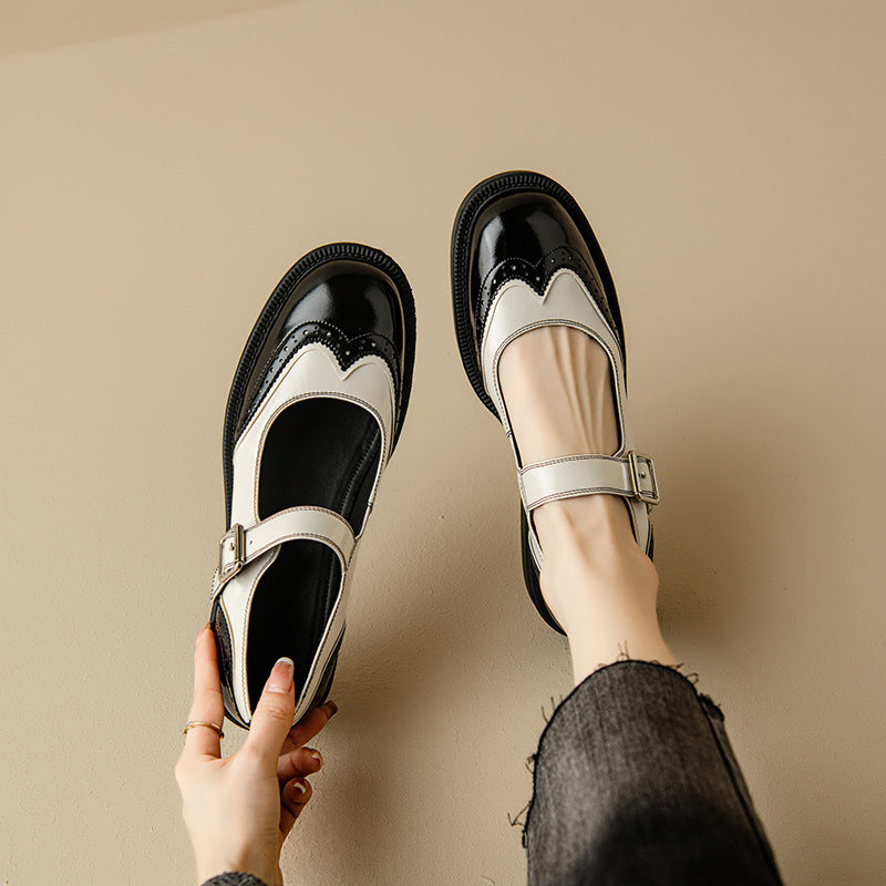 Vintage T-Bar Comfort Real Leather Mary Jane Shoes
