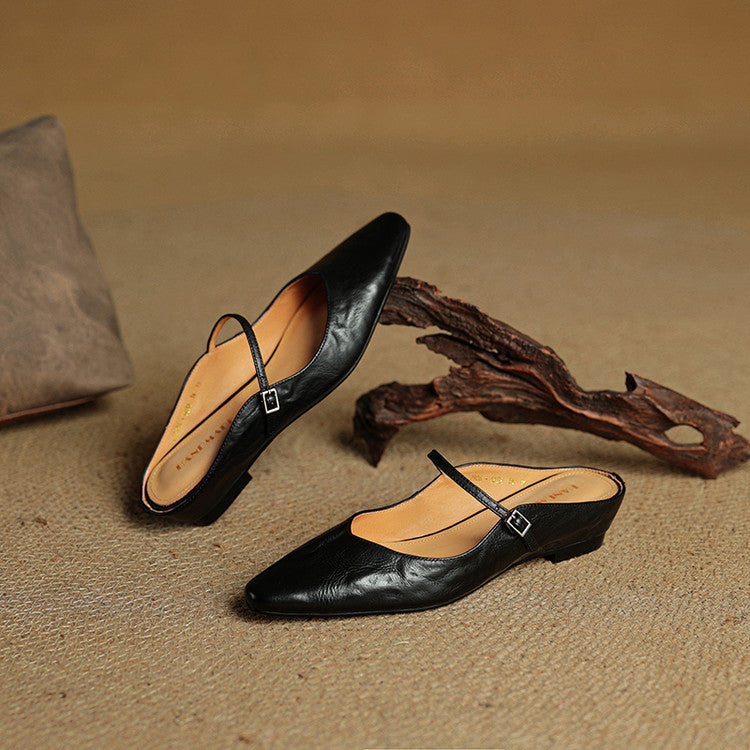 Vintage Real Leather Mules