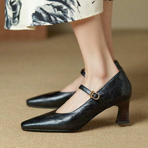 Orvane Mary Jane in Leather