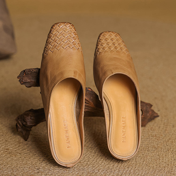 Breathable Real Leather Mules
