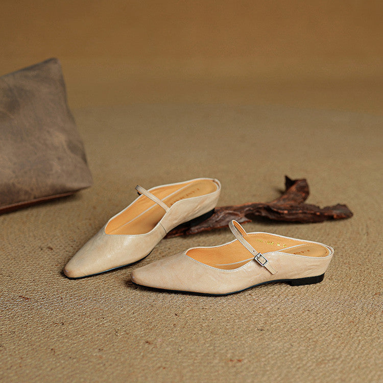 Vintage Real Leather Mules
