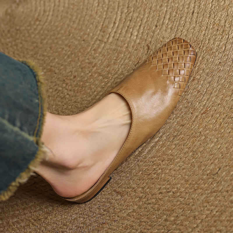 Breathable Real Leather Mules