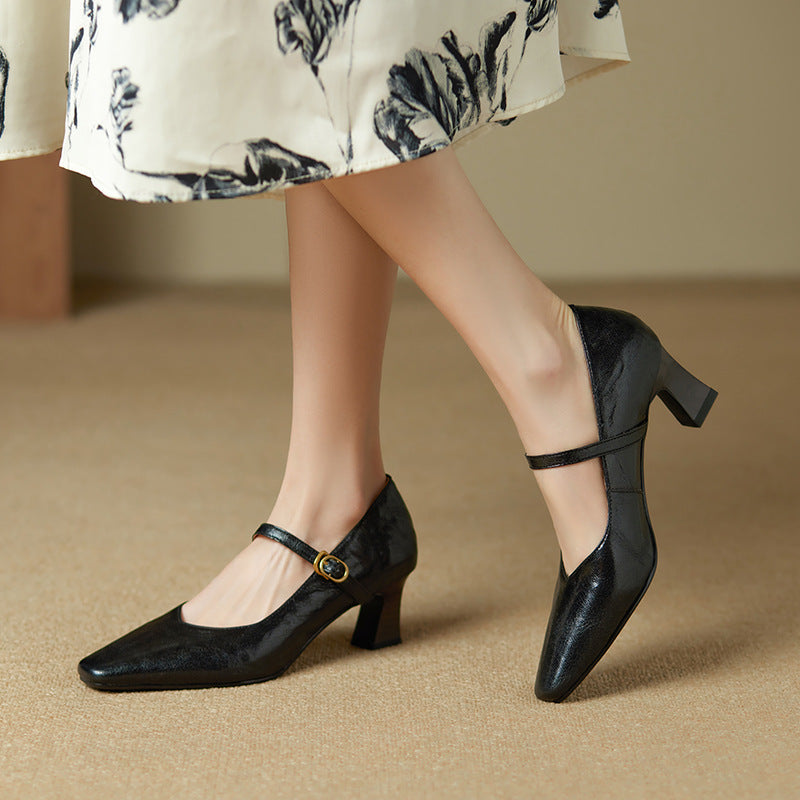Orvane Mary Jane in Leather
