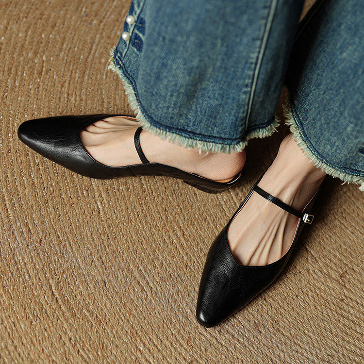 Vintage Real Leather Mules