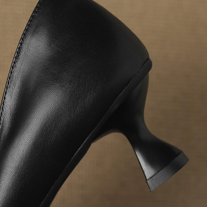 Calenne Leather Cat Heels