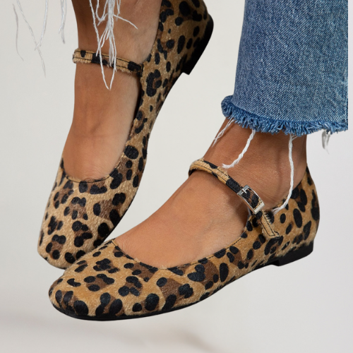 Lena | Ballet Flats with Closure and Adjustable Strap