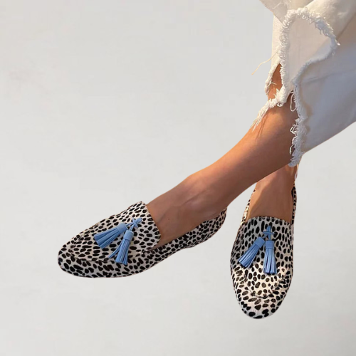 Maristella | Polka Dot Loafers with Tassels