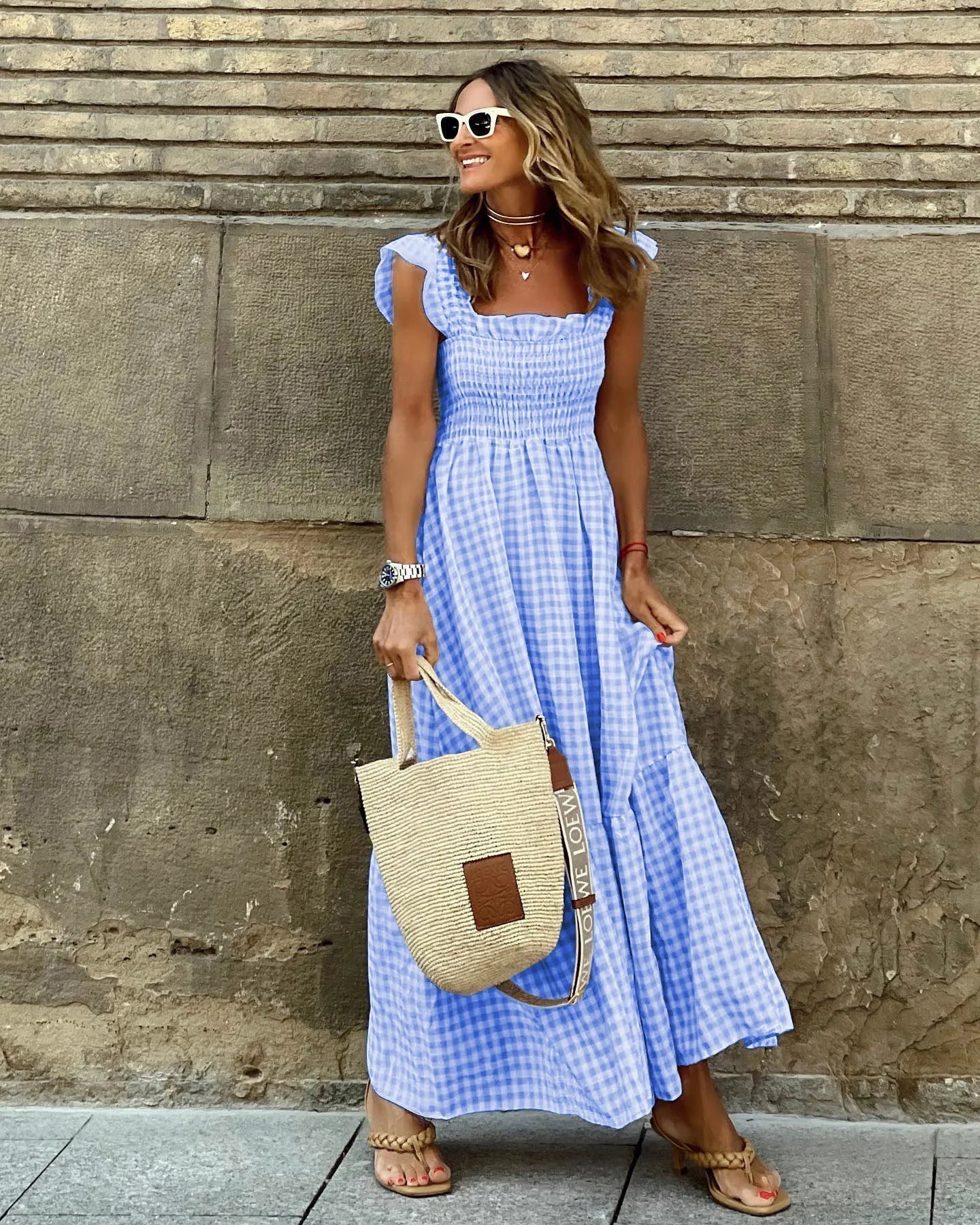 FRANCESCA | Checkered Dress with Retro Cut for Instant Elegance and Daily Comfort
