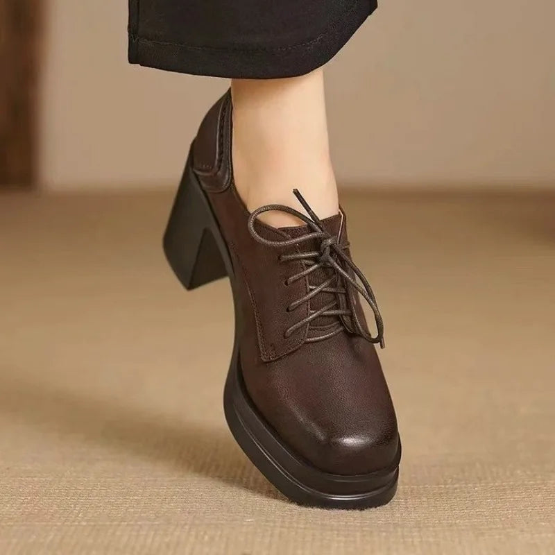 Midnight Muse Real Leather Pumps