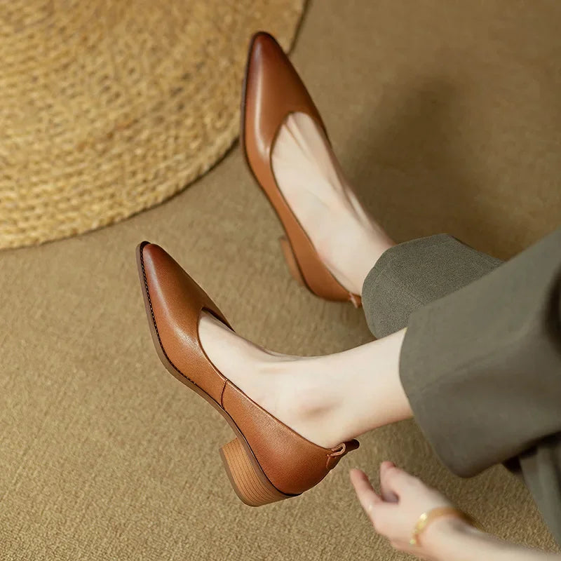 Classic Comfort Real Leather Pumps