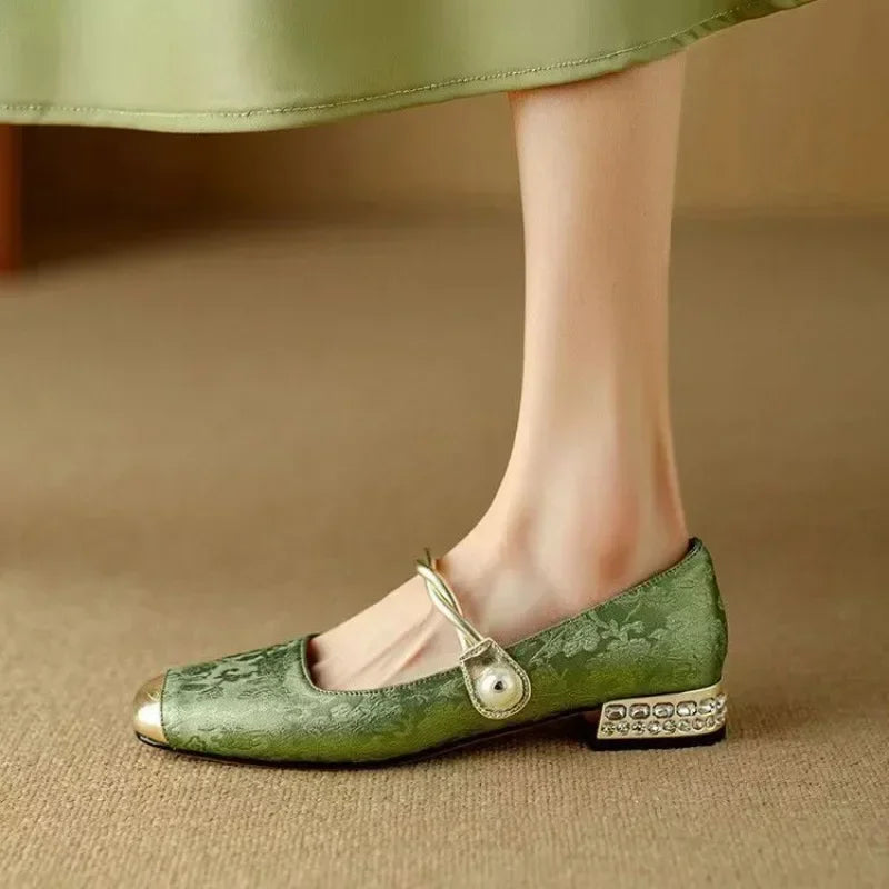 Pearl Strap Vintage Mary Jane Heels