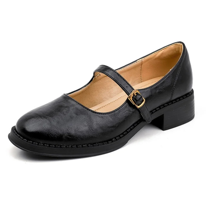 Classic Comfort Mary Janes Made Of Real Leather