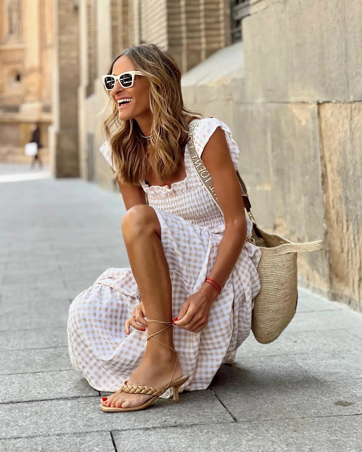 FRANCESCA | Checkered Dress with Retro Cut for Instant Elegance and Daily Comfort