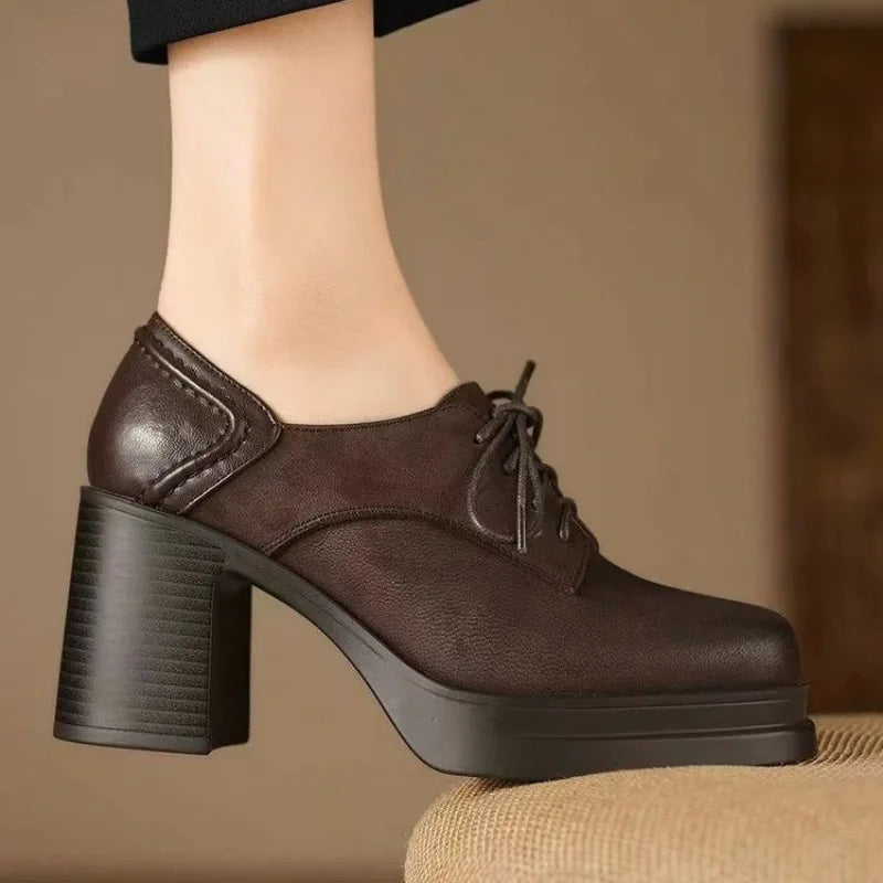 Midnight Muse Real Leather Pumps