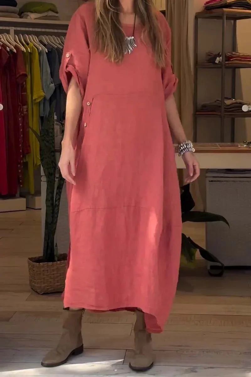 SELENA | Elegant Casual Dress with Buttons