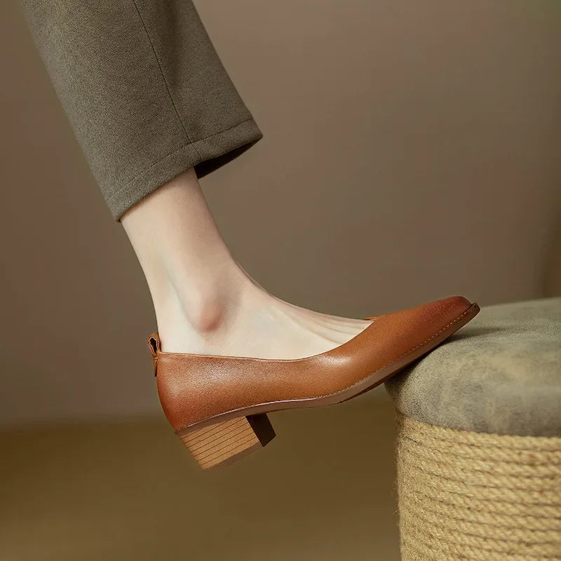 Classic Comfort Real Leather Pumps