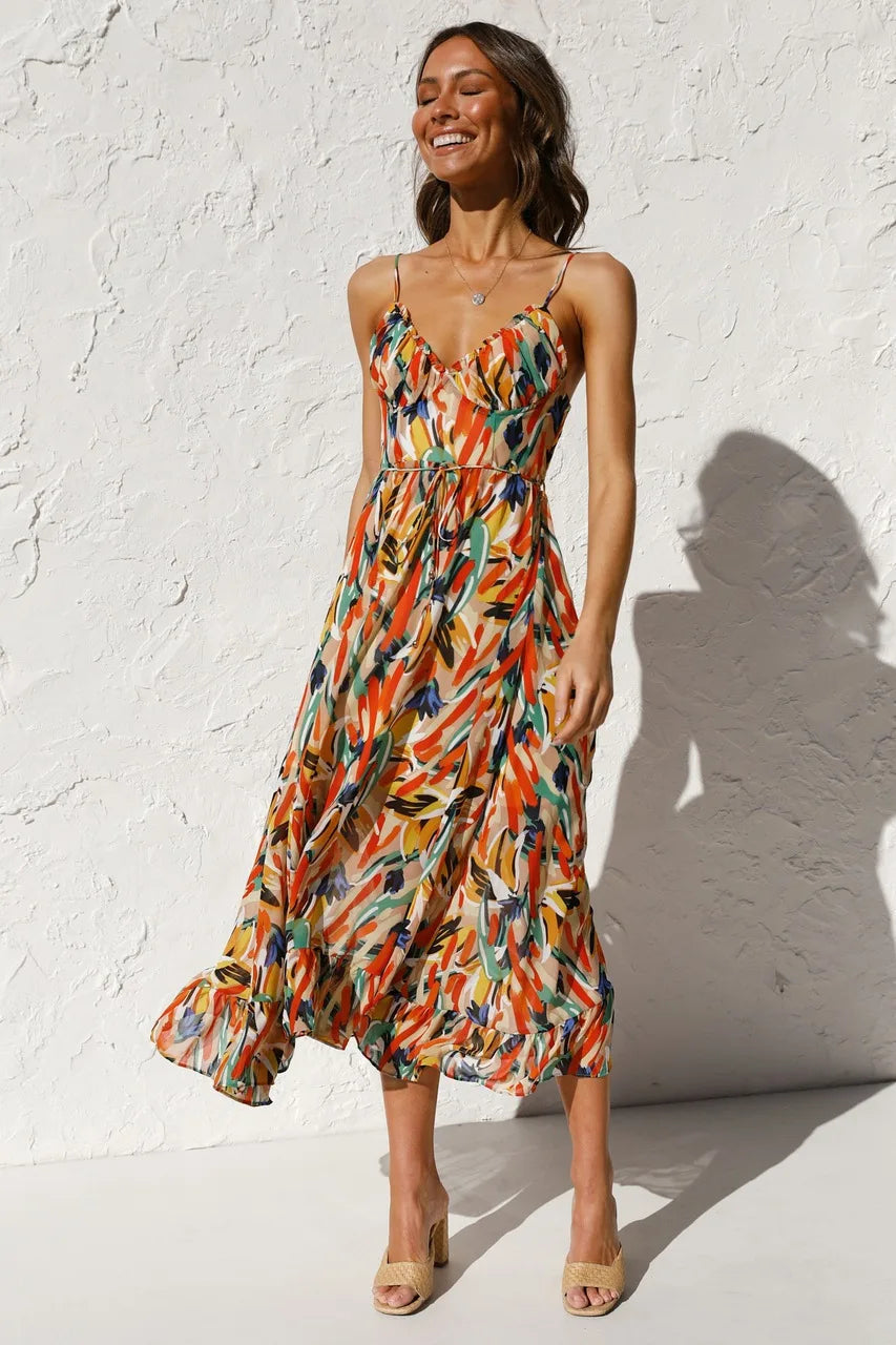 GABRIELLA | Printed Summer Dress with Fresh Comfort and Sunny Style for Free Days