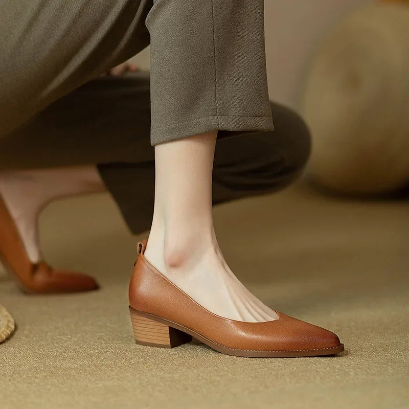 Classic Comfort Real Leather Pumps