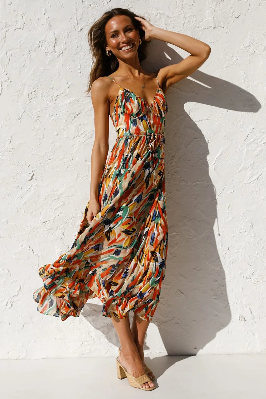 GABRIELLA | Printed Summer Dress with Fresh Comfort and Sunny Style for Free Days