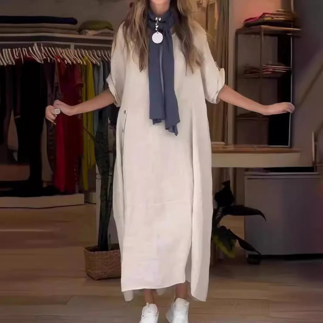 SELENA | Elegant Casual Dress with Buttons