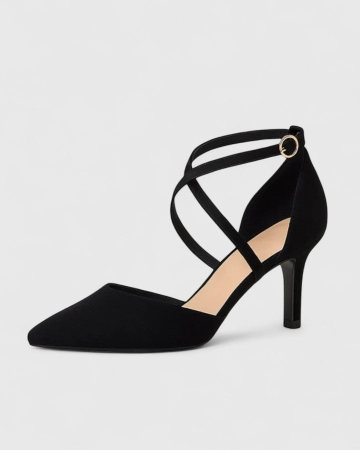 Classy Pointed Toe Real Leather Heels