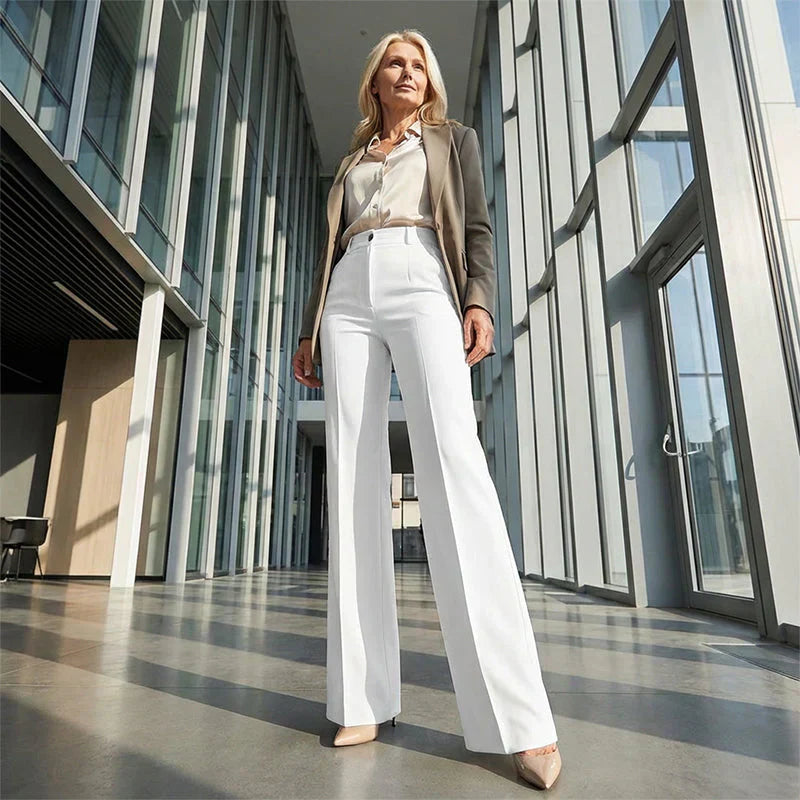ELINORA | Chic high-waisted trousers with a flattering fit for work and elegant moments
