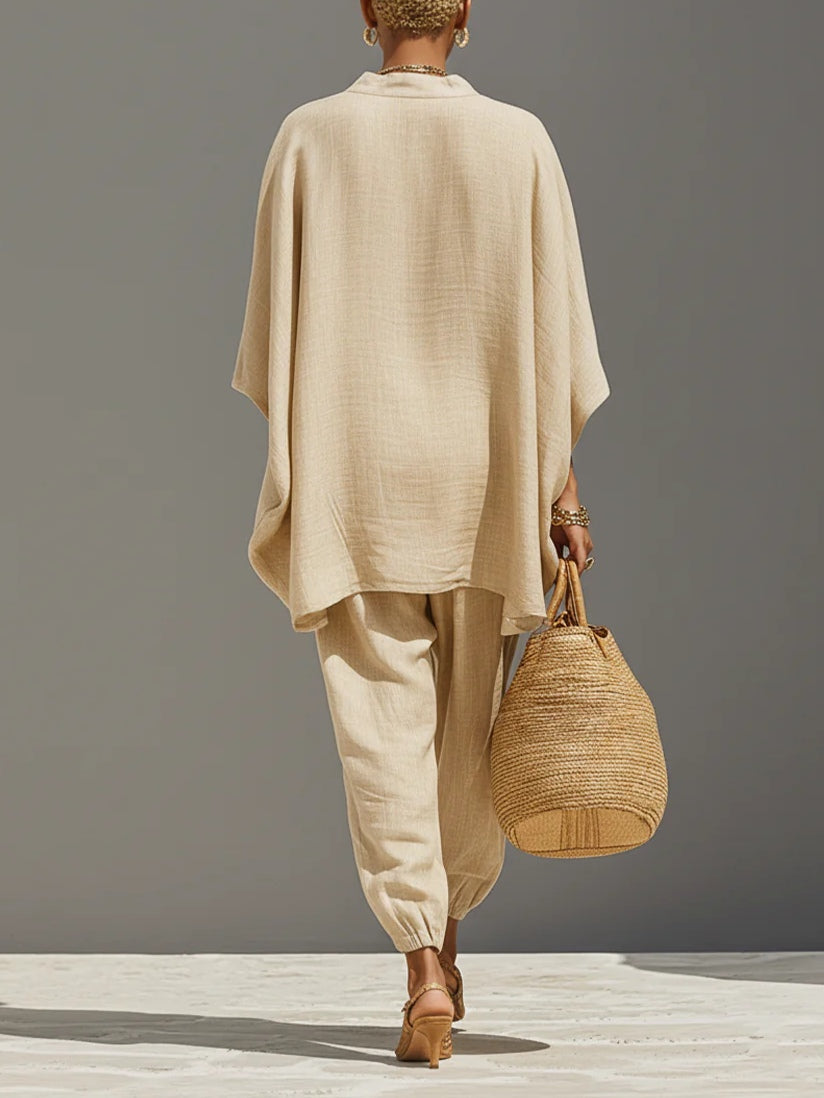 Kiera Asymmetrical Hem Top and Jogger Pants Suit