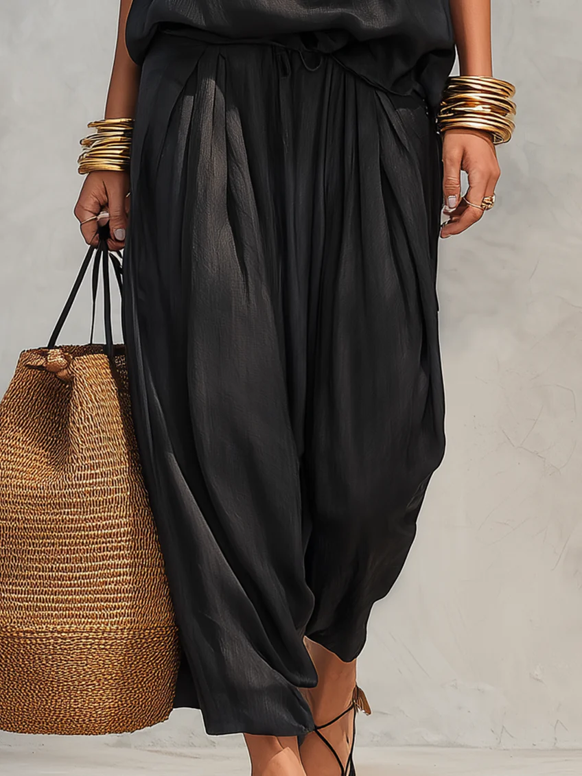 Serena Halter Neck Top and Pleated Trousers Set