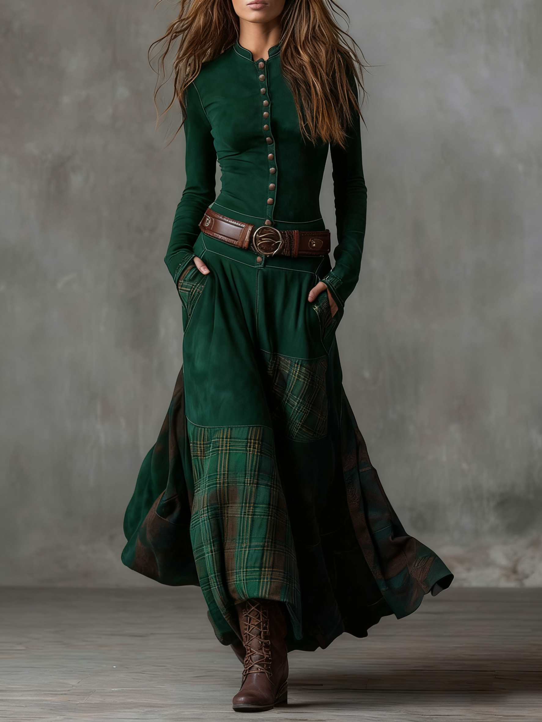 LEONORA™ | Long vintage dress with a flattering fit and timeless boho look (Includes Belt)
