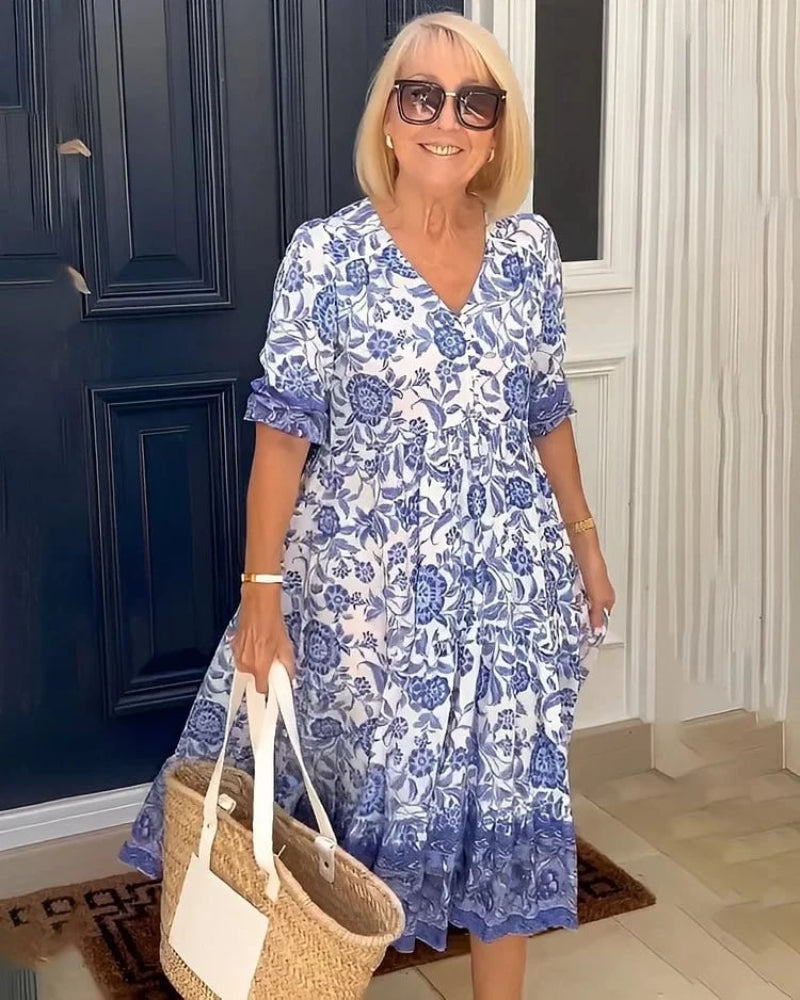 GIULIA | Elegant Floral Dress with Everyday Comfort for All Occasions