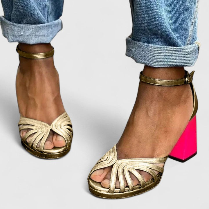 Refined Sophisticated Real Leather Heels