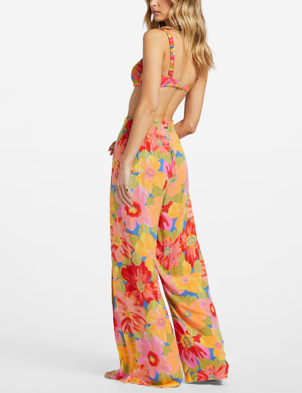 Flower Pants with Flared Details