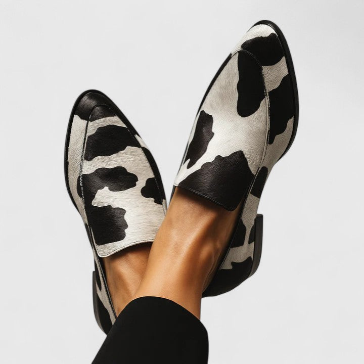 Antonella | Two-Tone Print Loafers