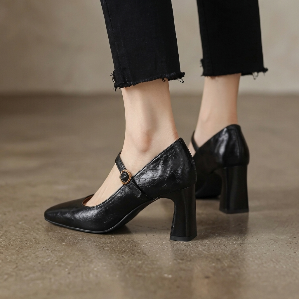 Monroe Leather Heels