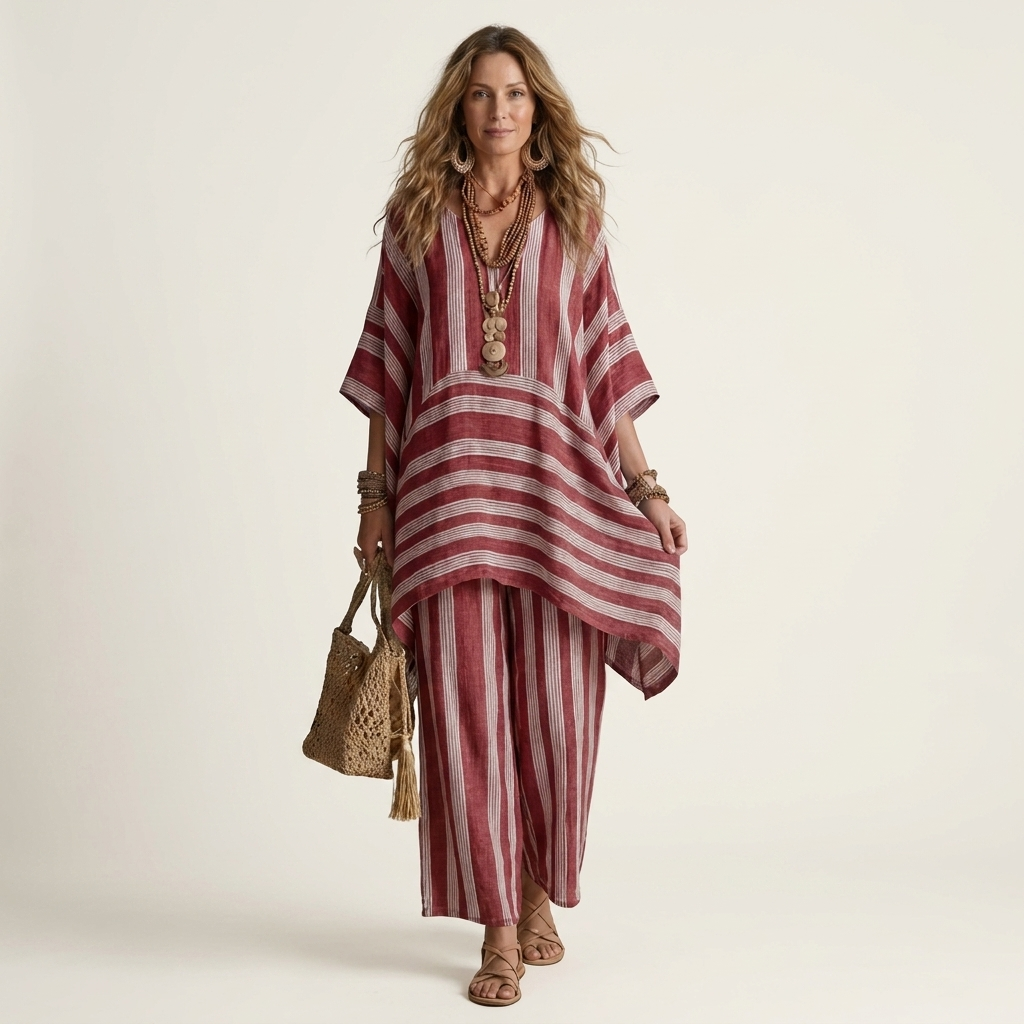 Kiara | Two-Piece Striped Set