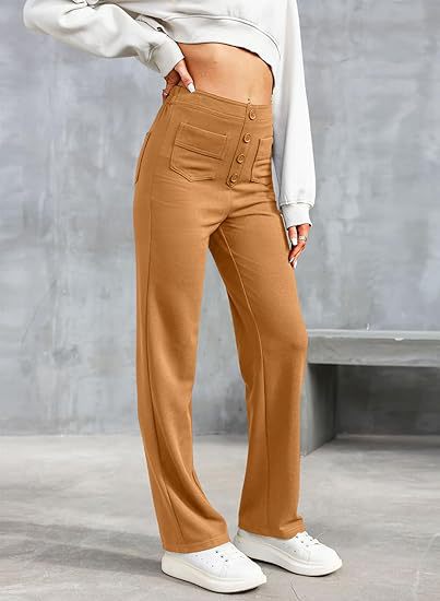 High waist casual elastic pants