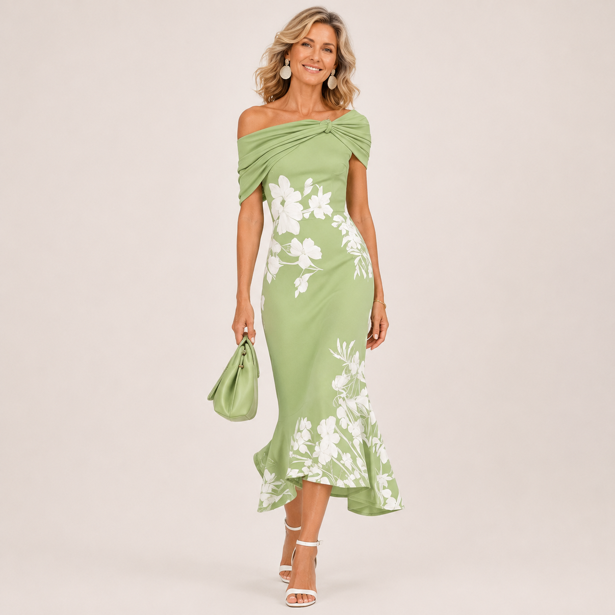 Althea™ | Floral Contour Midi Dress