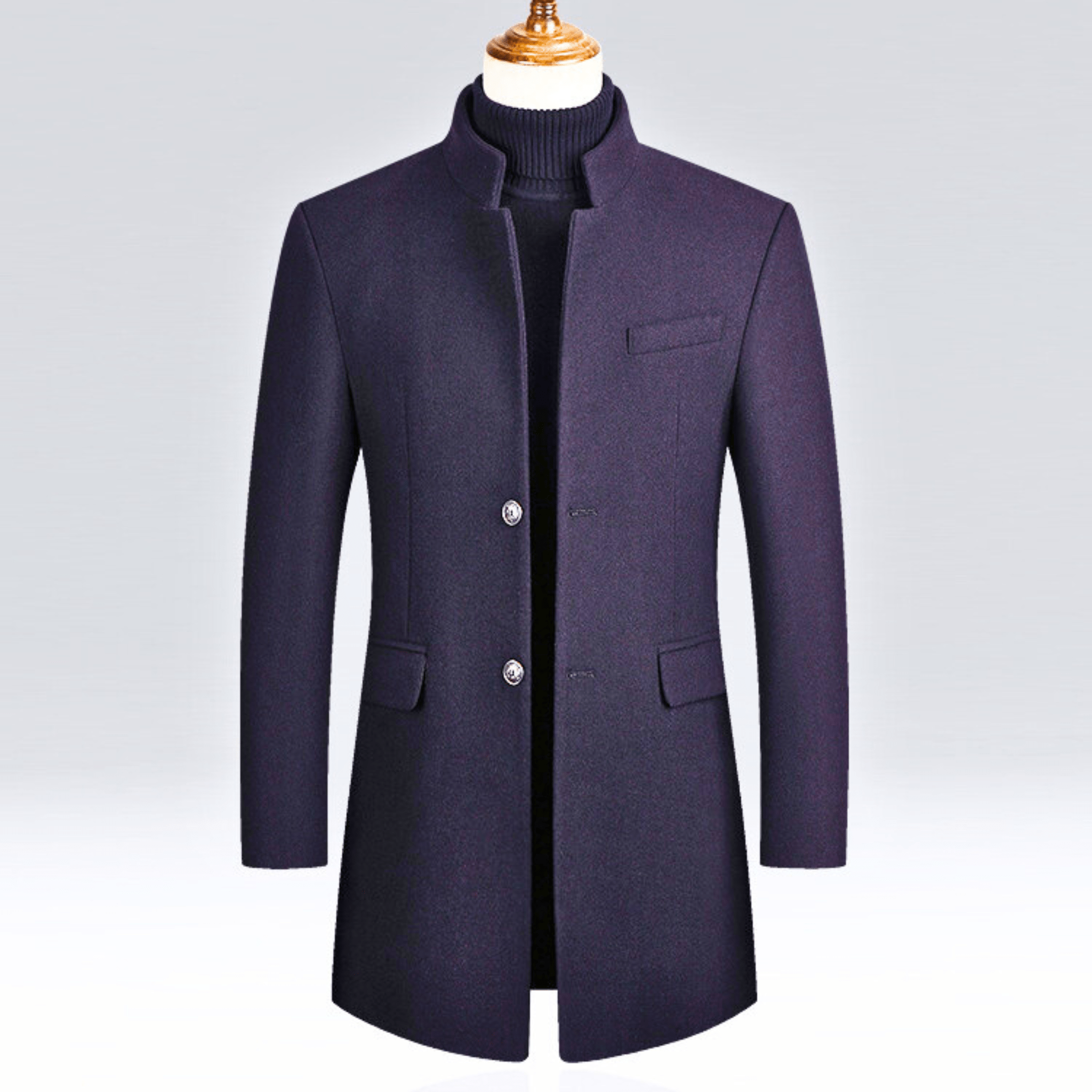 DAAN | Men's Slim Fit Jacket with Mandarin Collar and Timeless Elegance for Cold Days