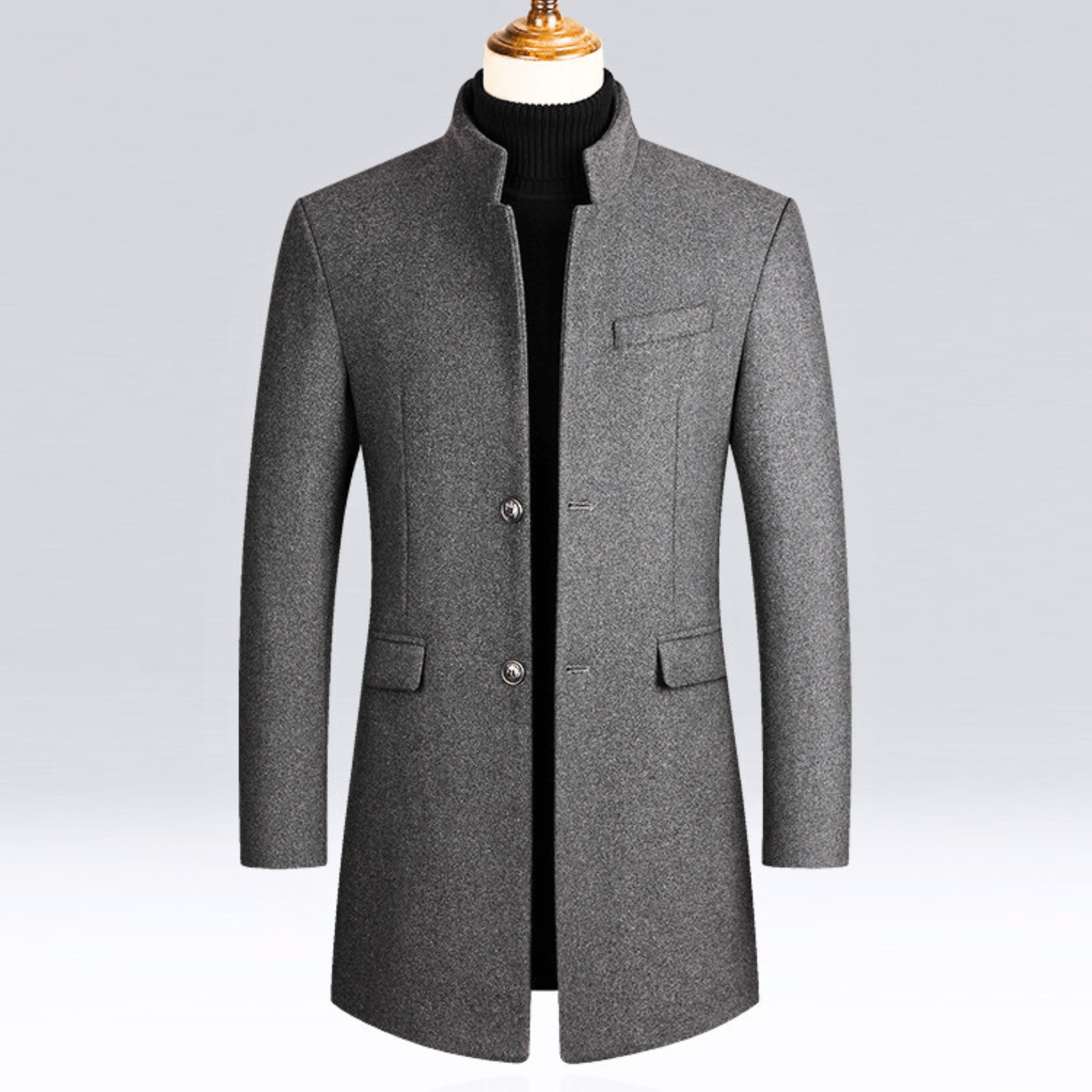DAAN | Men's Slim Fit Jacket with Mandarin Collar and Timeless Elegance for Cold Days